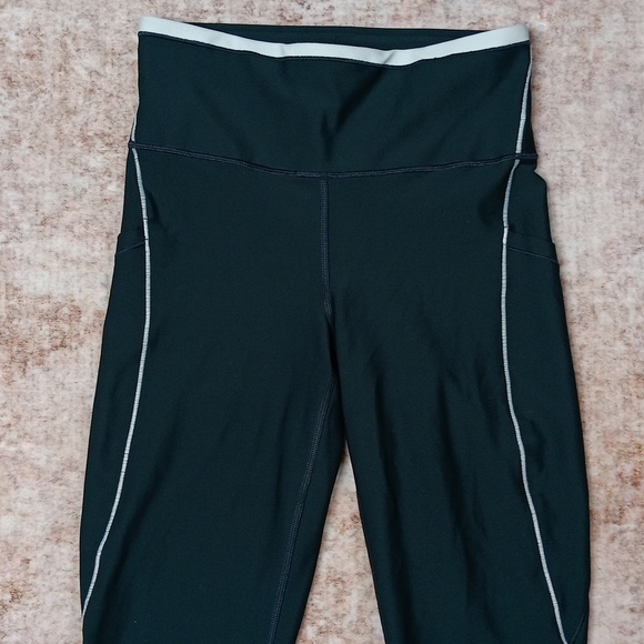 Athleta Interval Stash Tipped 7/8 Tight Green Side Pocket Active Leggings Womens - Picture 4 of 9